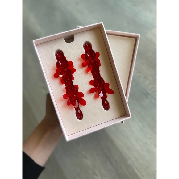 Simone Rocha Earrings Red Long